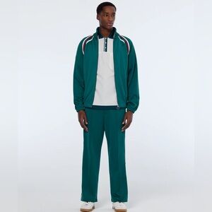 Scotch & Soda Track Full-Zip Sweatshirt 'Pitch Green'